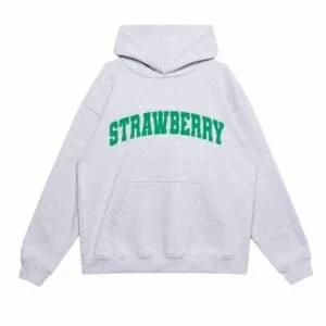 Arched Hoodie - Ash premium oversized streetwear hoodie in ash color by strawberryclothing for USA fashion outfit styling