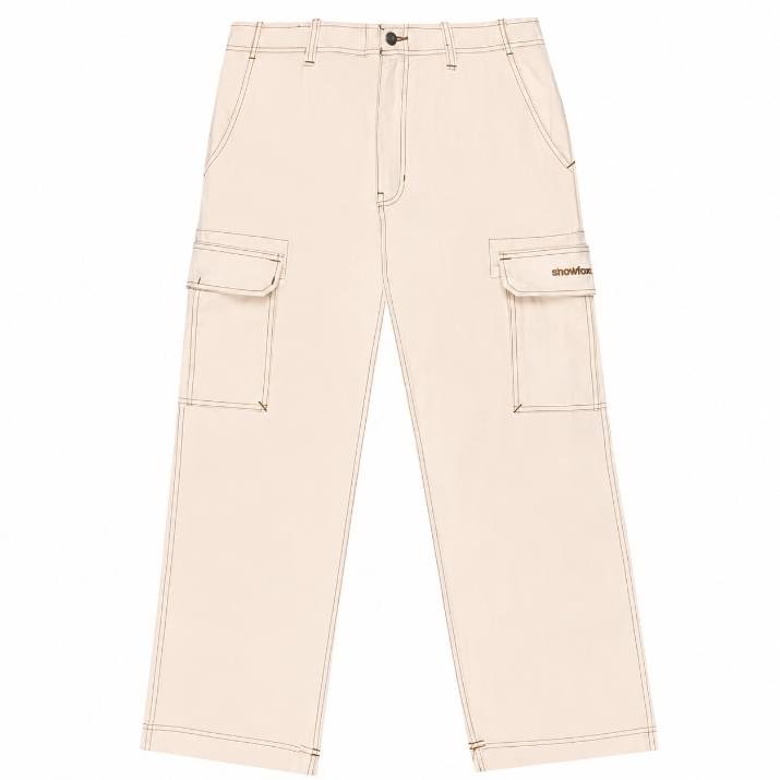 Canvas Cargo Pant - Natural Canvas Cargo Pant - Natural streetwear cargo pants by Strawberry Clothing USA in premium durable cotton canvas fabric