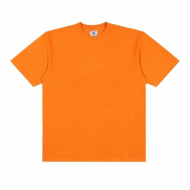 Distressed Blank T-Shirt - Orange premium USA streetwear tee with vintage distressed detailing and relaxed fit design.