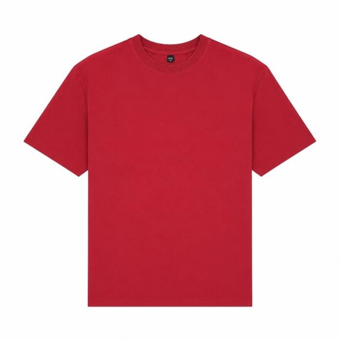 Distressed Blank T-Shirt - Red premium USA streetwear tee with vintage distressed detailing and relaxed fit design for everyday wear.