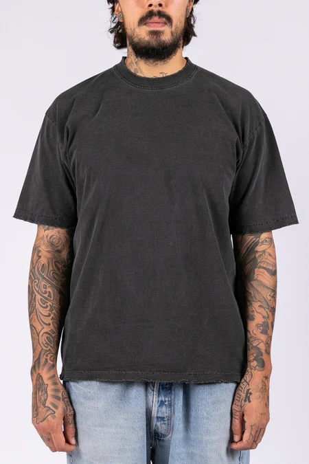 Distressed Blank T-Shirt - Vintage Black