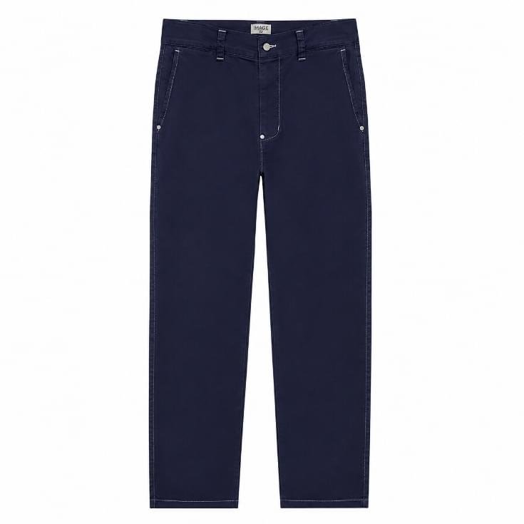 Rodeo Twill Pant Navy by StrawberryClothing premium navy twill streetwear pants for everyday casual fashion in the USA.