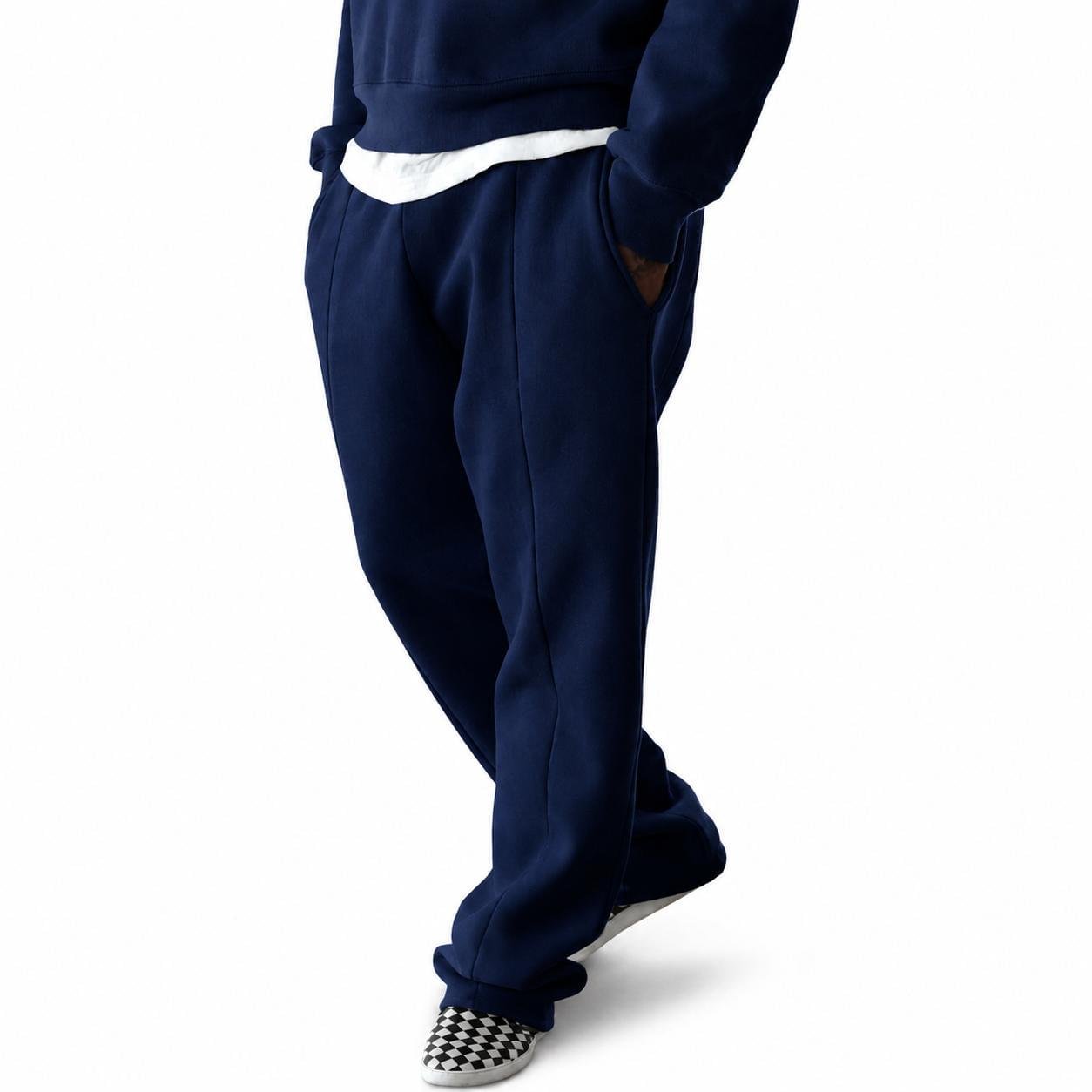 Heather Navy Pleated Sweatpant Heather Navy Pleated Sweatpant
