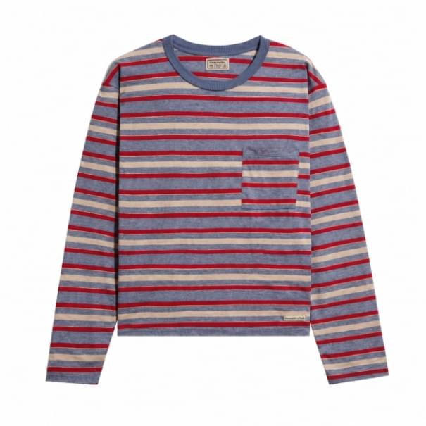 Striped Long Sleeve T-Shirt – Blue